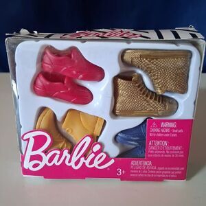 Mattel Barbie Ken Shoes 4 Pair Multi-Pack Sneakers Slip On Oxford Accessories